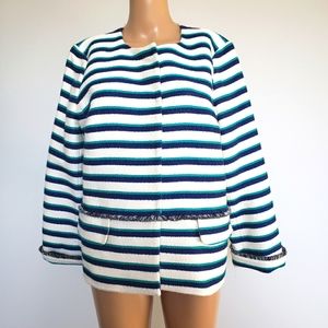 Talbots stripe tweed blazer size 12